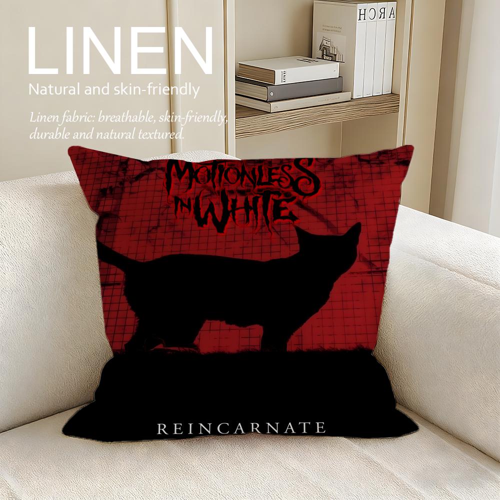 Музыка Motionless In White Наволочка для подушки Комплект Наволочек Шт x x Дышащая Стирка Подушка для Дивана Наволочка