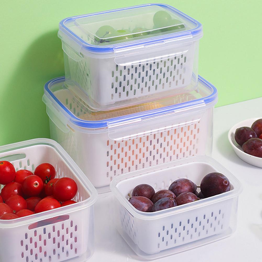 3 In 1 Fruit Storage Containers For Fridges Space-Saving Health Meal Preps Routine