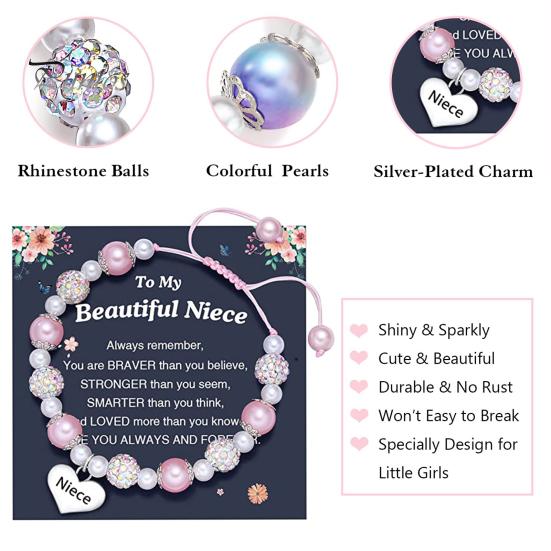 Сверкающий женский браслет с трогательной буквой контрастного цвета, регулируемый браслет из искусственного жемчуга и стразов, подарок на праздник