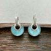 Blue Cat Eye Earrings High End Exquisite Luxury Fashion Ear Buckle Jewelry for Valentine's Day Gift for Her