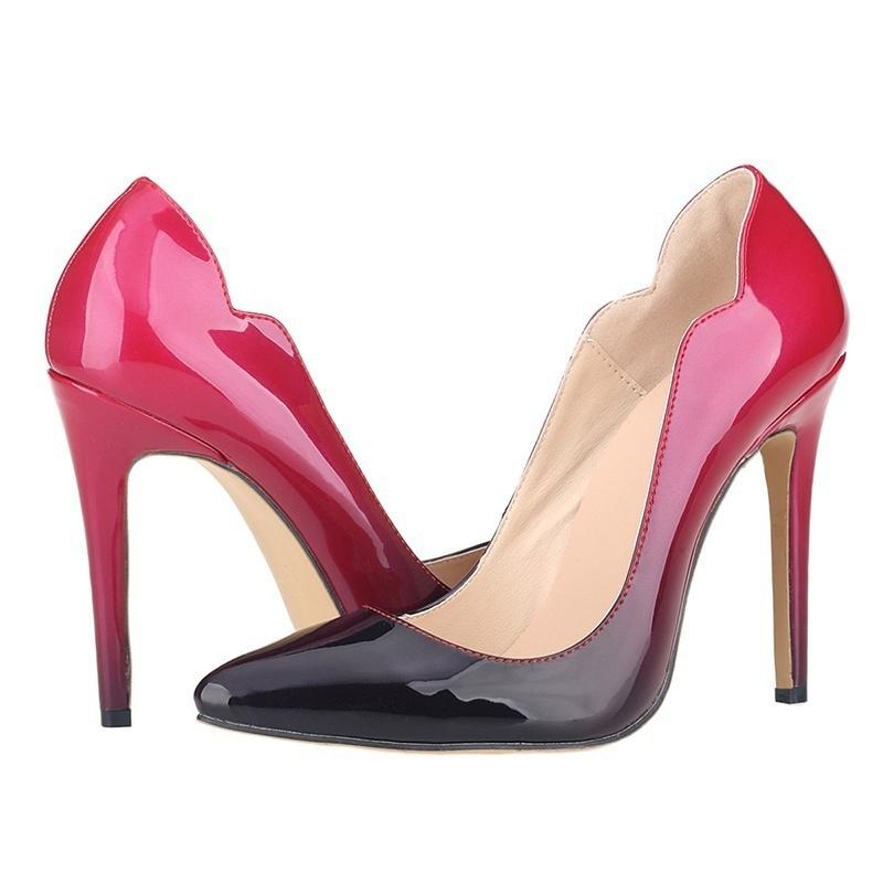 Новые женские сексуальные туфли-лодочки, модные туфли на высоком каблуке 11 см с острым носком, элегантные туфли-шпильки на тонком каблуке для джазовых танцев, свадебные туфли