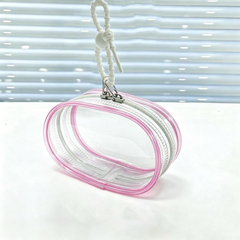 Transparent Cat Food Bag Zipper Closure Kibble Storage Pouch Stylish Portable Feeding Bag