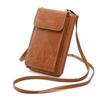 KOCOMART Smartphone Shoulder Crossbody Smartphone Pouch for Stylish and Cute Smartphone Bag with Card Pass Compatible with iPhone and Brown Bag,