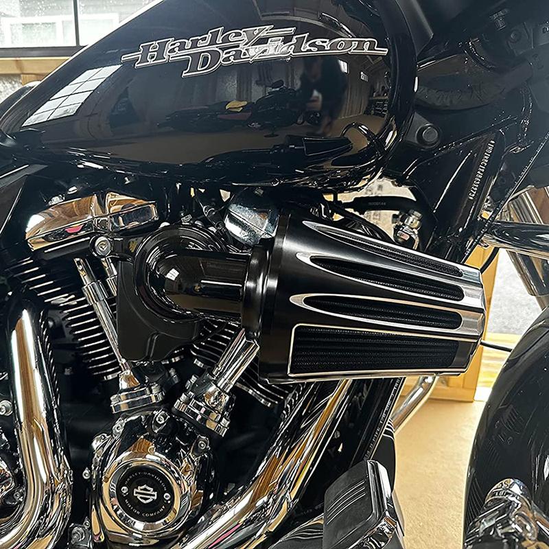 CNC Cone Air cleaner intake filters breather for harley Big Twin Softail Dyna Fat Boy Bob Night Train 99-15 touring FLHX