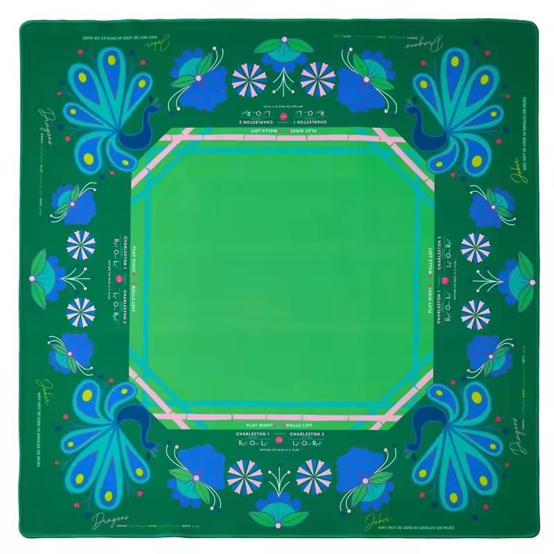 Classic Style Mahjong Mat Anti-Slip Noise Reduction Dirt Resistant Table Pad for Poker Card Tile Games