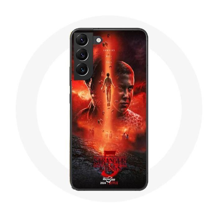 Coque - MANIACASE - Samsung Galaxy S23 - Noir - Stranger Things - Souple