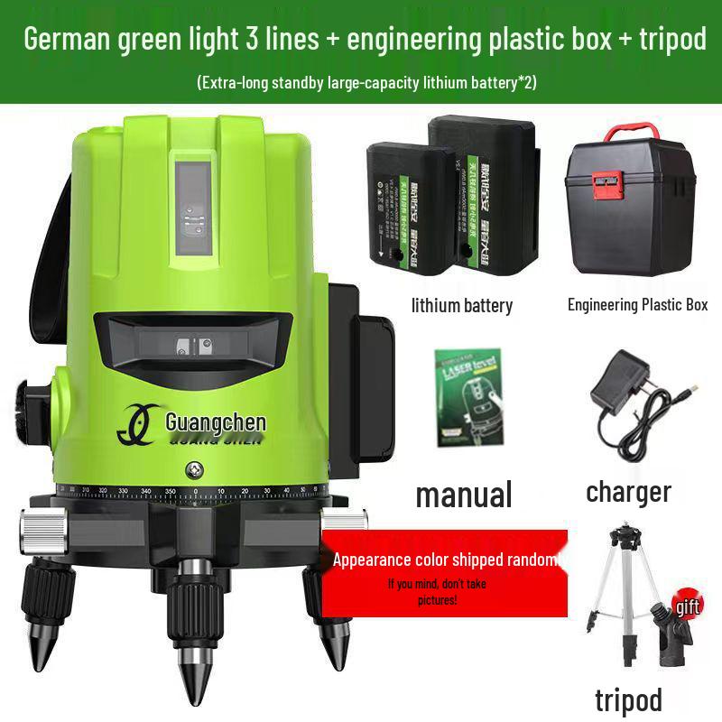 Высокоточный лазерный уровень с зеленым и синим светом, инфракрасный - 2, 3 или 5 линий, яркий свет для улицы, автоматическое выравнивание