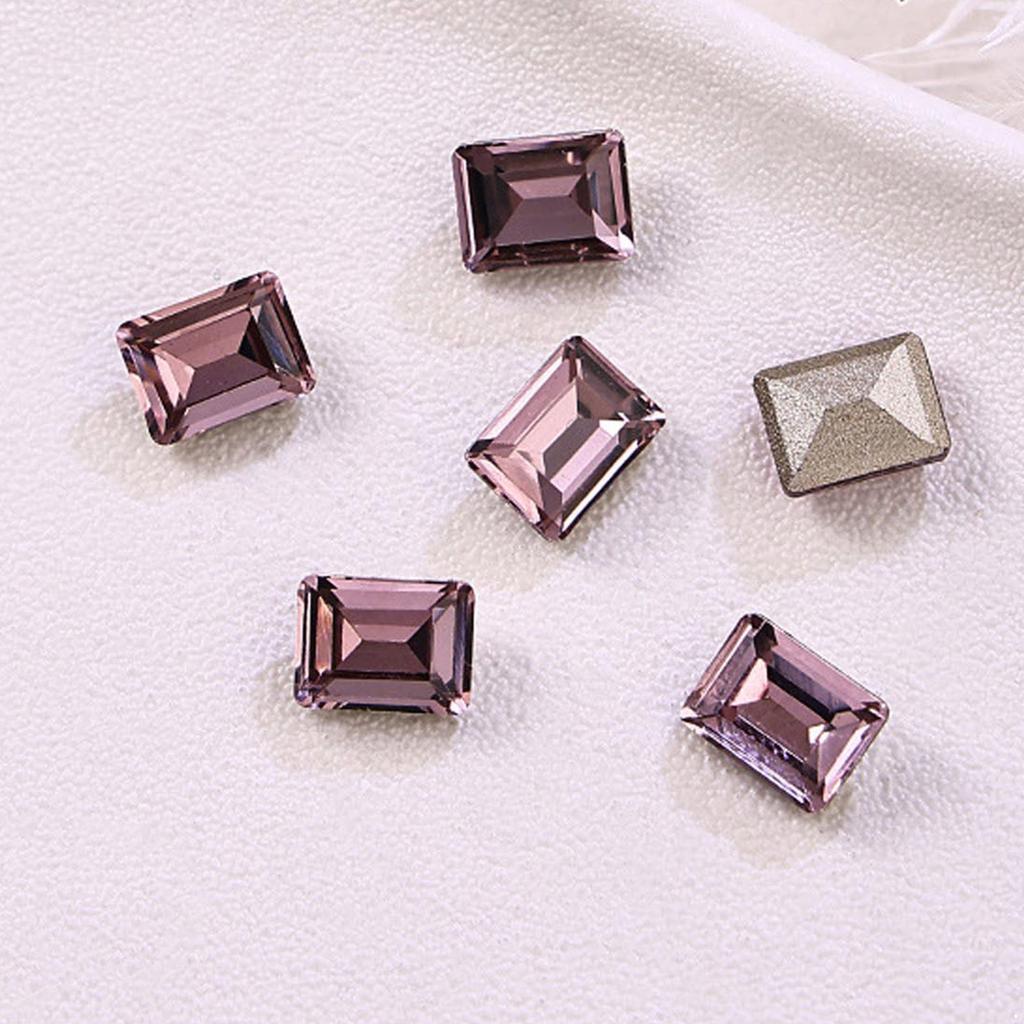 10 штук розовых блестящих стразов для украшения ногтей, смешанные формы, включая сердечки, квадраты, бабочки, капли, для DIY дизайна ногтей, дома, в салоне, для вечеринки