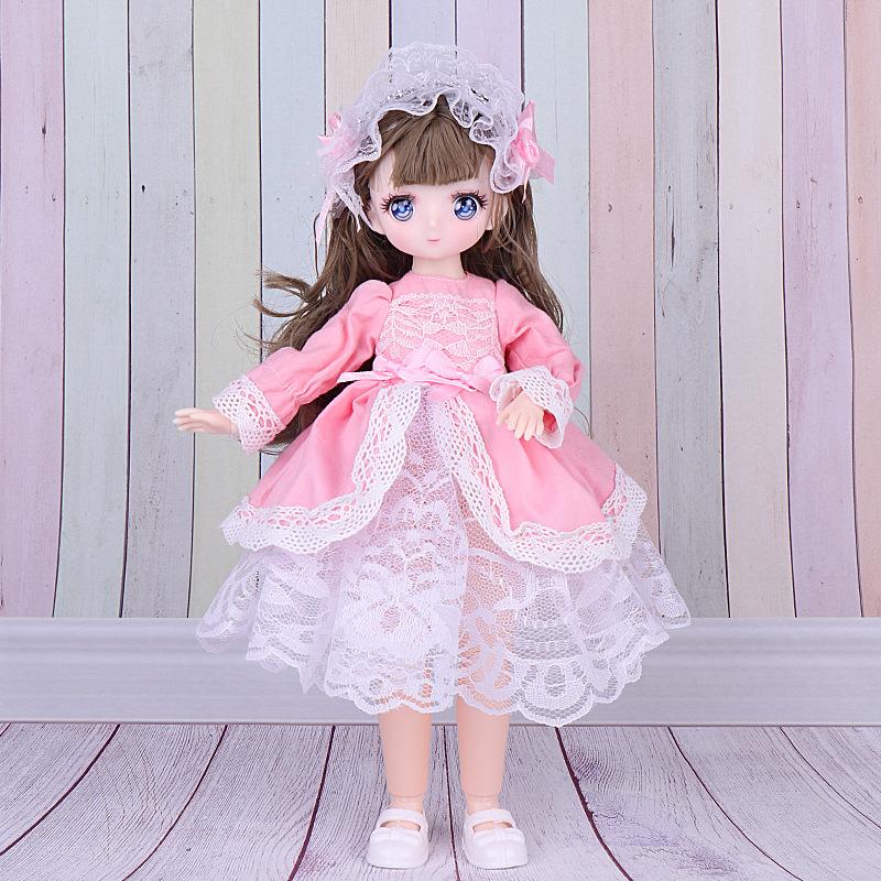Cute Dressup 30cm Doll Set Girl Princess Toy Simulation Doll Birthday Gift Toy