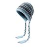 Lined Knitted Winter Hat Striped Braid Beanie Hat Fashion Pompom Beanie Cap  For Women
