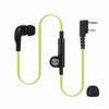 2 Colors 2Pin Earphone PTT Walkie Talkie Headset Flat Cable Earpiece Mic Headphone(Green)