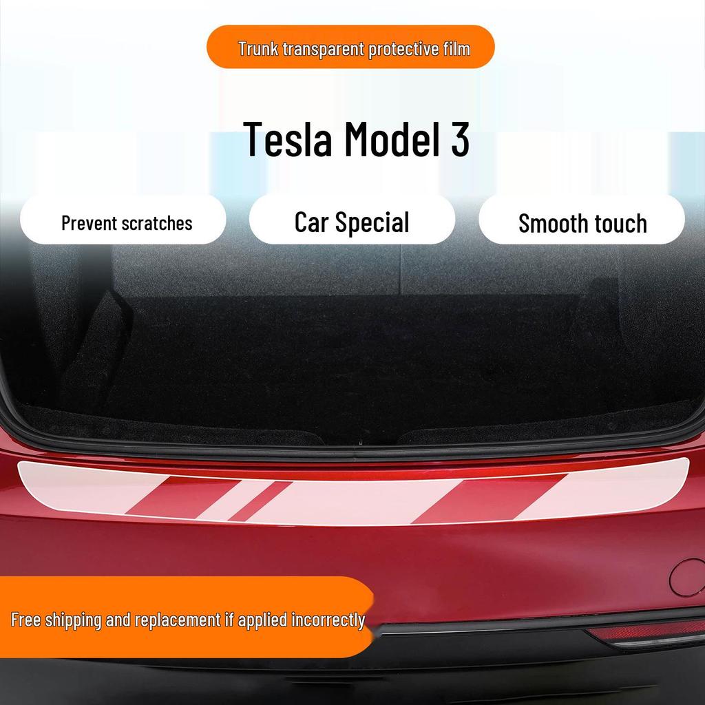 Пленка от царапин и накладки на пороги для Tesla Model 3 - Защита багажника и кузова (25 штук)
