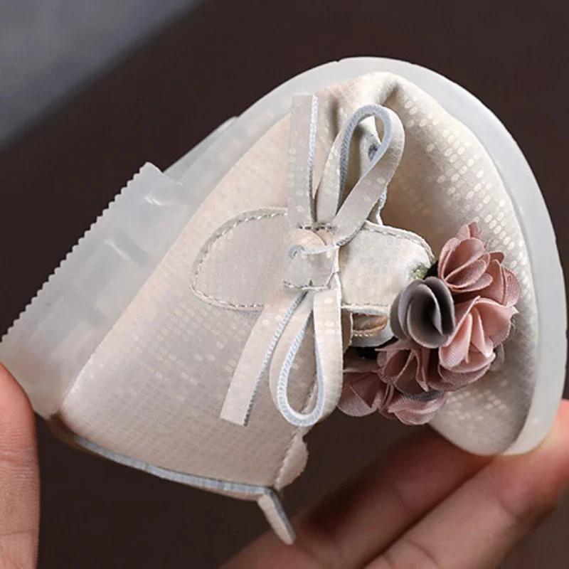 Trendy Sandals Spring New Trendy Princess Shoes Comfort Non Slip Soft Leather Shoe Exquisite Elegant Girl Shoe Flower Kid Shoes