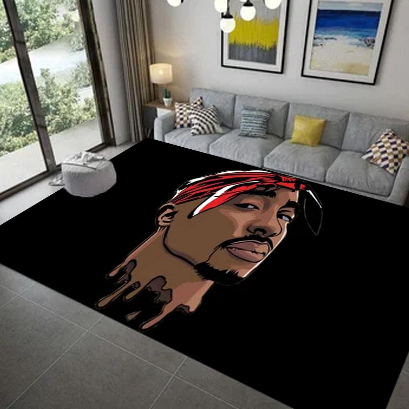 T-Tupac 2Pac Carpet Non -Slip Carpet For Living Room Kitchen Bathroom Rug ,Kids Bedroom Mats Home Decor
