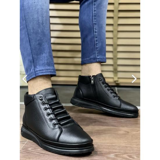 Men's Winter Lace-Up Zippered Boots