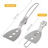 Складной шпатель Lixada из нержавеющей стали, тернер для еды на открытом воздухе, аксессуары для приготовления пищи на природе, кемпинга