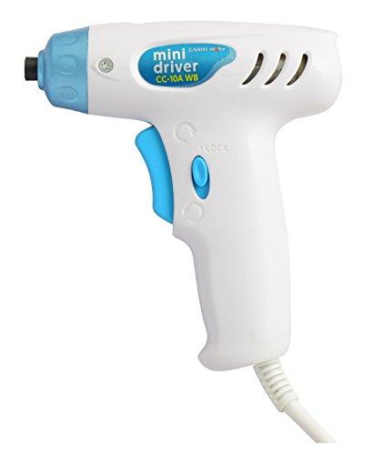 Takagi Mini Screwdriver, AC100V, Corded, White/Blue, CC-10AWB, EARTH MAN, 6-Level Torque Control, Furniture Assembly Tool