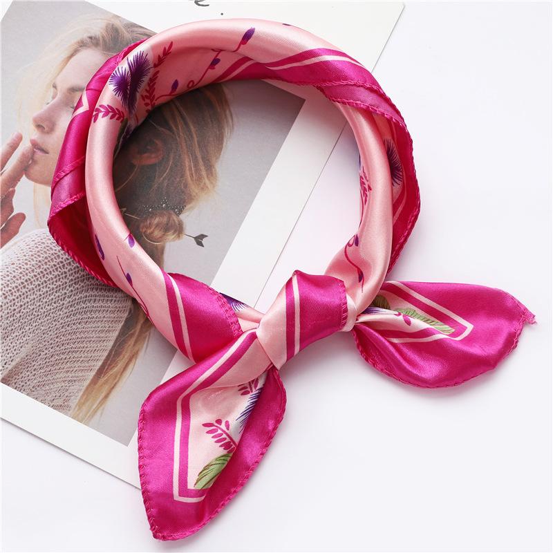 50 * 50cm Spring And Autumn Silk Scarves Versatile Decoration Professional Small Square Scarves Neck Protection Binding Bag