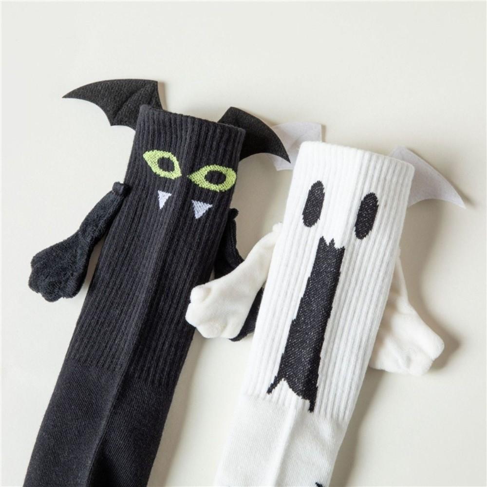 Hand-holding Design Halloween Socks Breathable Couple Socks Stretchy Magnetic Socks  Photo Prop
