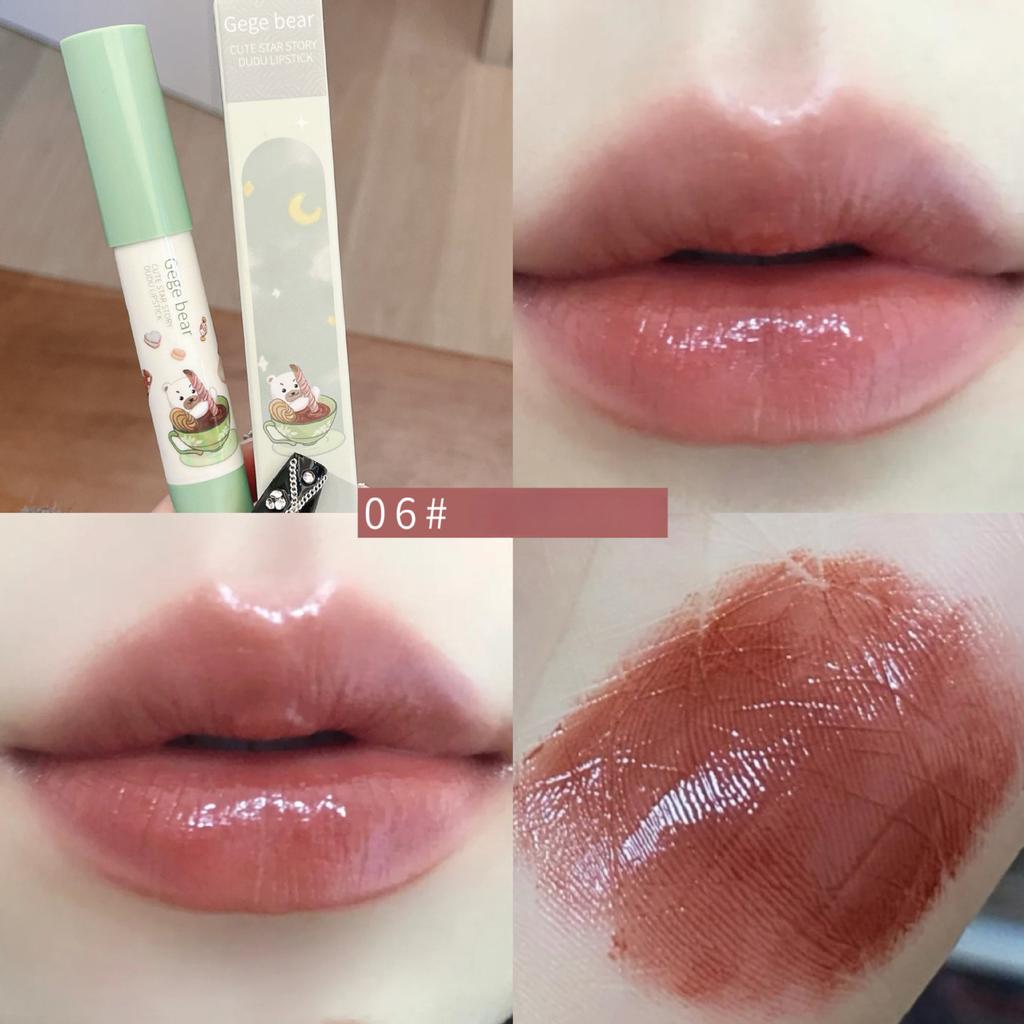 Dudu Lipstick Увлажняющая и легко окрашиваемая водная блестящая зеркальная долговечная отбеливающая помада-карандаш