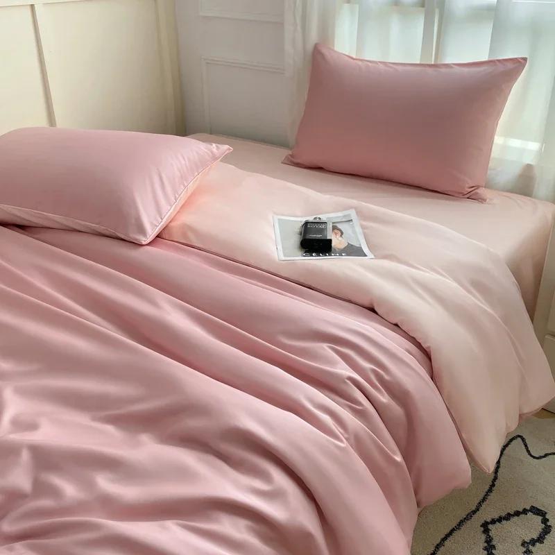 Nordic Bed Linen 100% Cotton Bedding Set with Sheet Duvet Cover Pillowcase Single Couple Bedsheet King Queen Double Twin Size