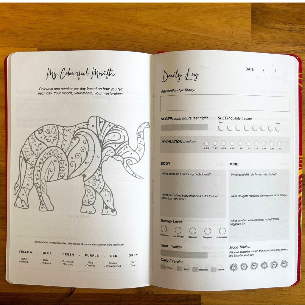 White Wellness Journal – 120 pages – Rose Gold Tree of Life