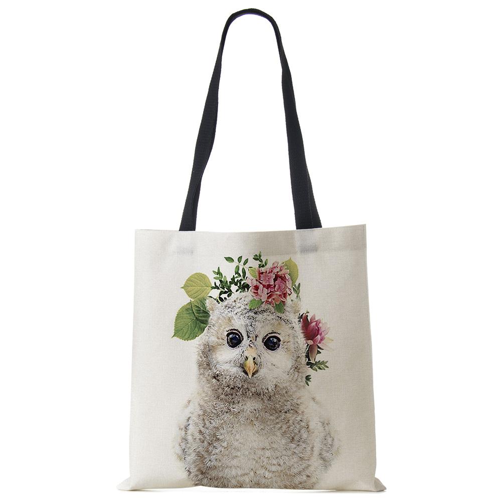 Милая Серия Животных Панда Коала Слон Принт Женская Сумка Повседневная Сумка-Тоут Сумка через Плечо Большая Вместимость KTY