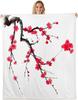 GUOYU Blanket Cat Anime Fleece Throw Blanket Queen Japanese Retro Funny Cat Sherpa Blanket Boys Girls Japanese Style Plush Blanket Japanese