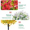 Violet Eucalyptus Garden Stake: Realistic Faux Flower Decoration with Ground Peg