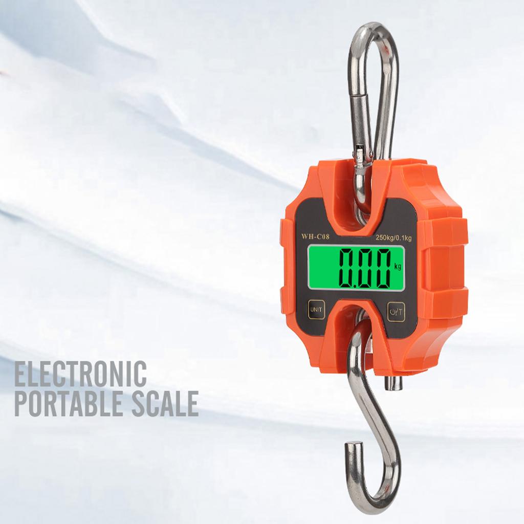 Electronic Hanging Scale Portable Handheld Crane-Scale with Auto-Off Backlight kg-lb Catty One-Key Change for Garage