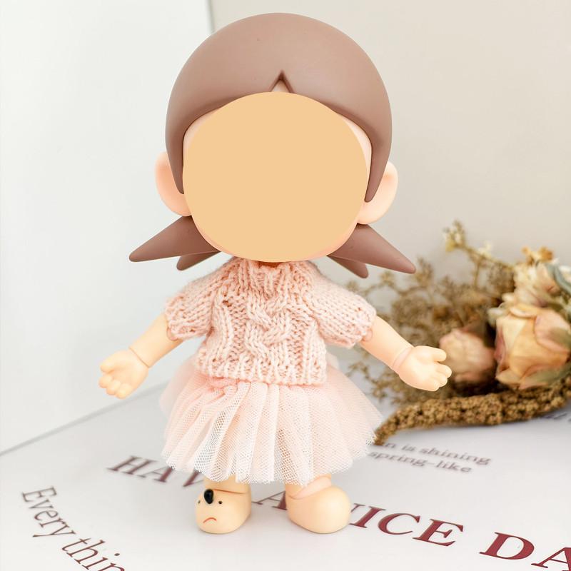 [Cloth Only]Doll Knitted Outfit & Accessories for 20CM Action Dolls , Sweater and Chiffon Skirt Set.