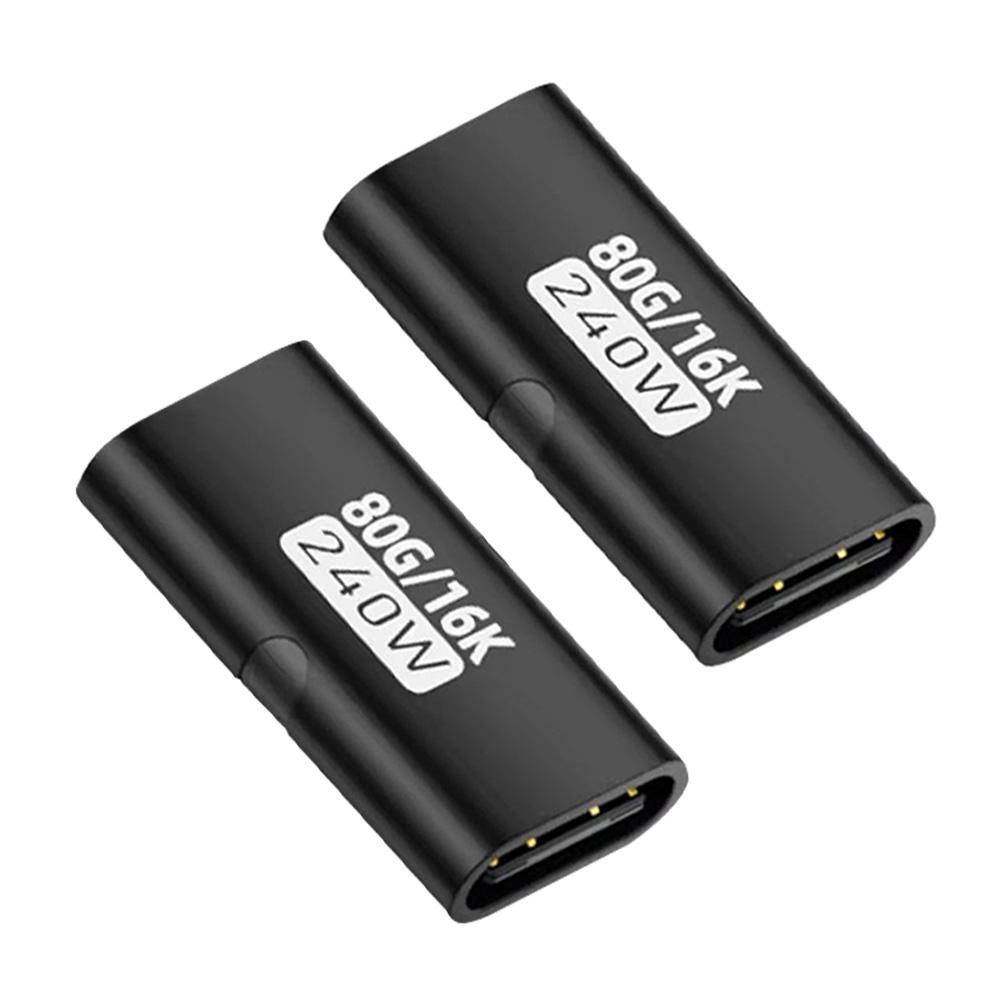 240 Вт Адаптер PD USB C Female на Type C Female Адаптер 80 Гбит/с Высокоскоростной 8K 60 Гц Видео Быстрая Зарядка для IPhone 15 16 17 IPad
