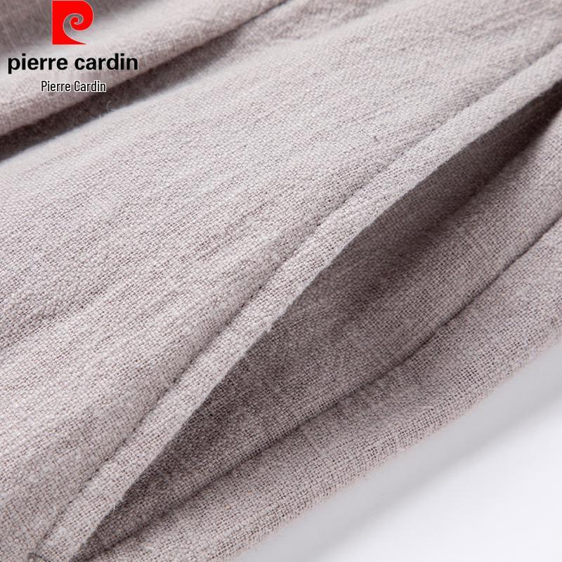 Pierre Cardin Унисекс повседневные прямые брюки из смесовой льняной ткани