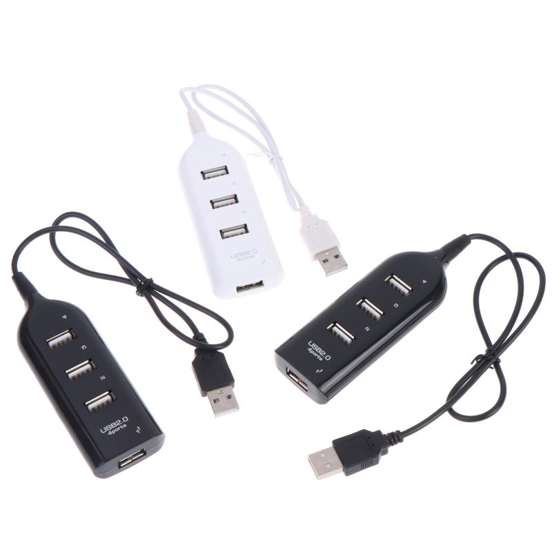 4-портовый USB 2.0 концентратор-разветвитель, драйверы не требуются, высокоскоростной адаптер для передачи данных, 1/2/3 шт. для ПК, ноутбука, домашнего использования