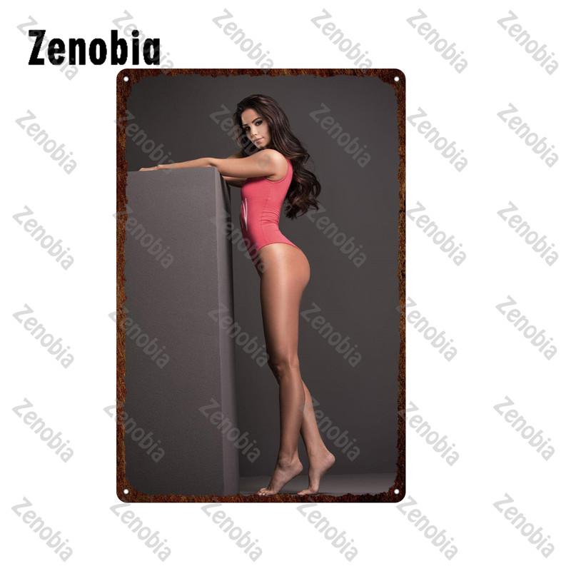 Сексуальная девушка металлический знак нижнее белье модель грудь и ягодицы металлический плакат черные чулки женщина декоративная жестяная пластина домашний декор