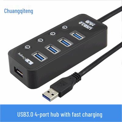 USB 3.0 Хаб-расширитель: 4-портовый разветвитель с несколькими интерфейсами для быстрой зарядки