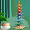 Assembling Building Blocks Mulitcolor Leaves Ball Inverted Beads Game Assembly Model Kindergarten Music Rainbow Tree Educational