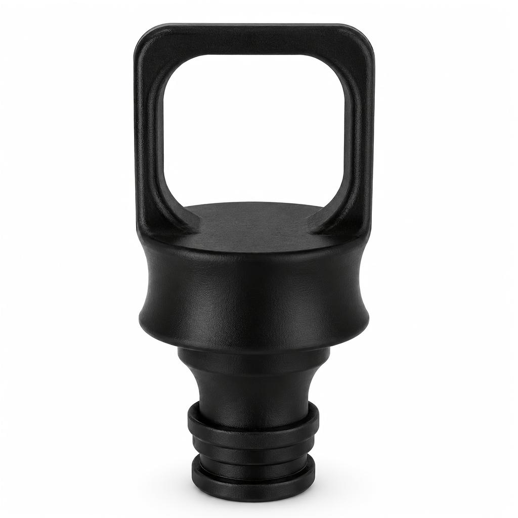 3D Printed Hook Hose End Cap, dustproof design protects hose for practical garage arrangement