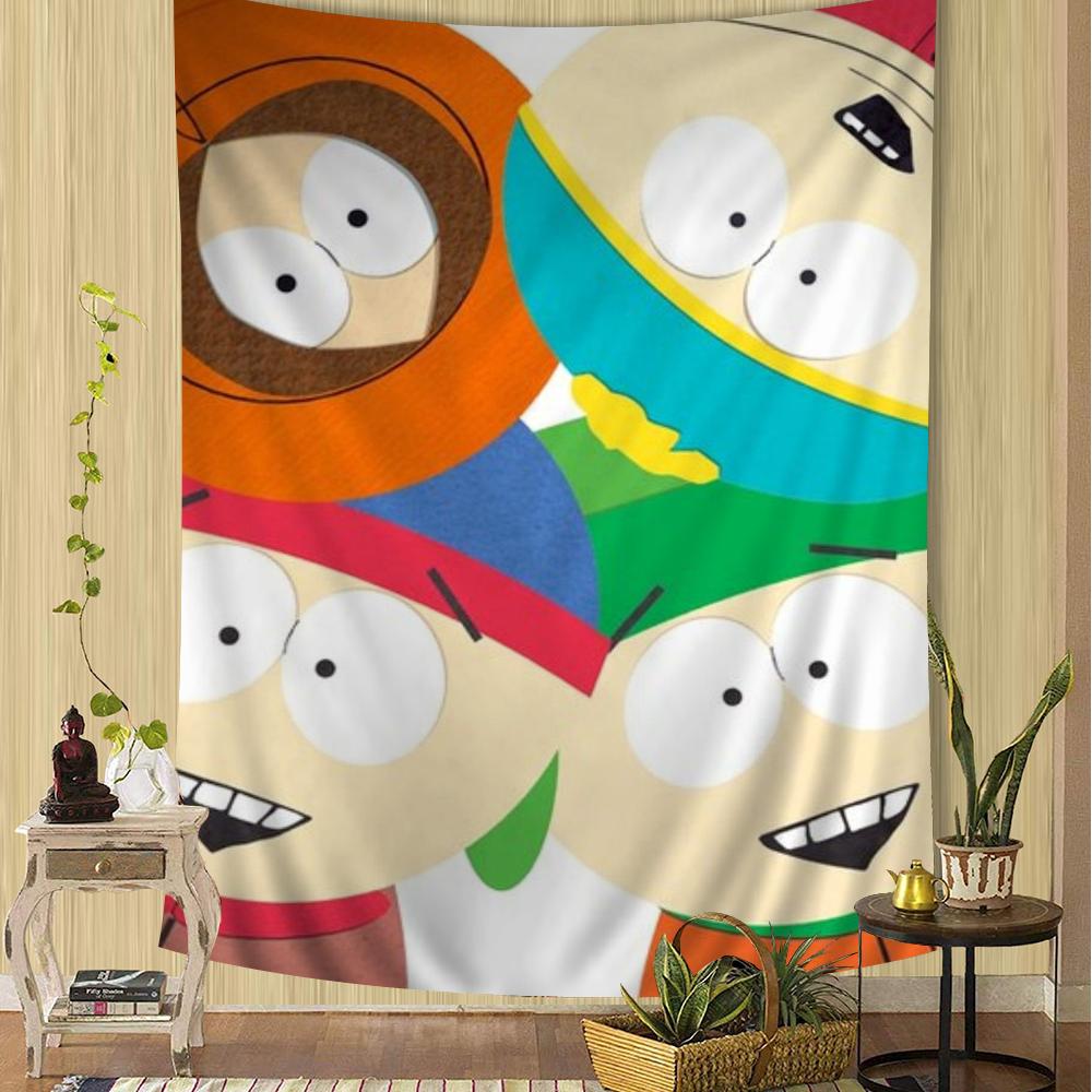 SSouth Cartoon Park Tapestry Anime Tapestry Hanging Tarot Hippie Wall Rugs Dorm Wall Hanging Sheets