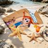Custom Name Personalized Pippi Longstocking Print Beach Towel, for Trip Camping Beach Party Home Decor, Birthday Gift for Family & Friends