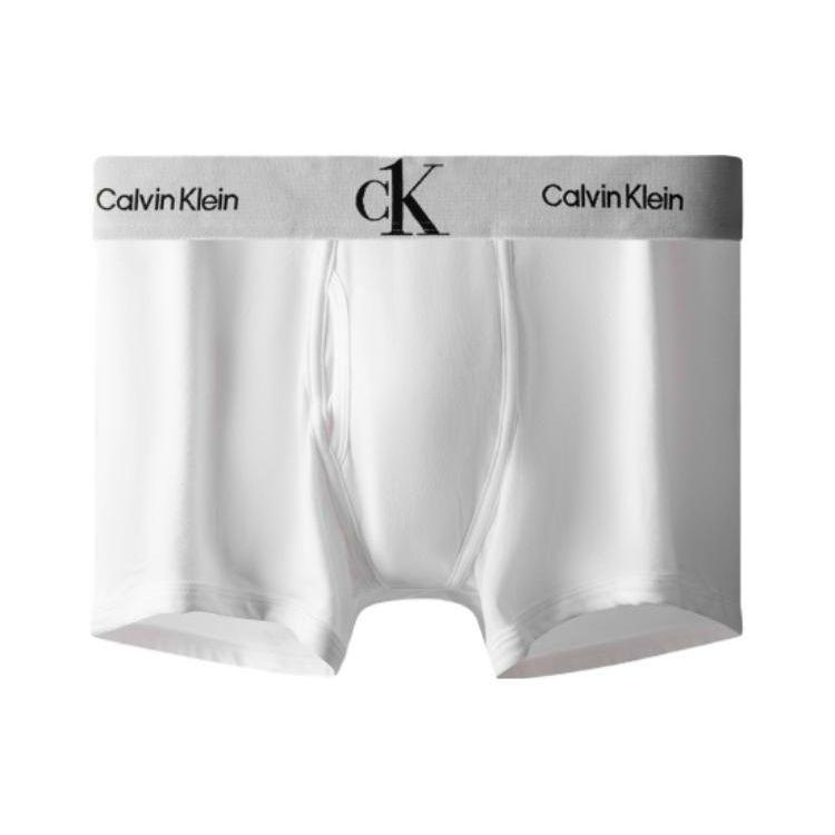 Calvin Klein One Gravity Band SS23 Waist Logo Жаккардовые шорты-боксеры Мужское нижнее белье Белый NB3307-100