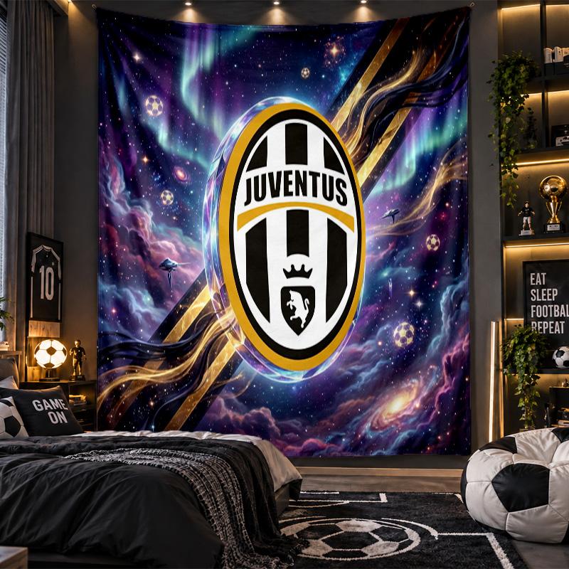 Wall Hanging Tapestry Juventus FC Print Cloth for Living Room Bedroom Home Decor