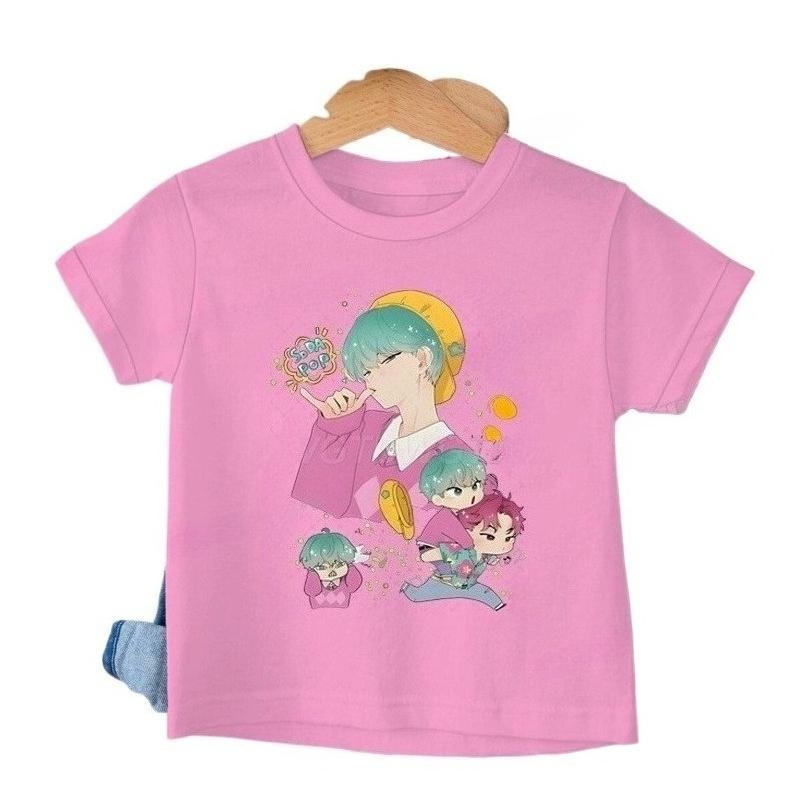 Летняя футболка с коротким рукавом с принтом K-pop Demon Hunters Saja Boys для девочки, удобная футболка с коротким рукавом в повседневном стиле