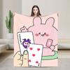 Asamimichaan Cute Asamimi  Blanket  Soft Warm Street Trend Plush Throw Blanket For Couch Bed Picnic Flannel Bedspread Bed Cover
