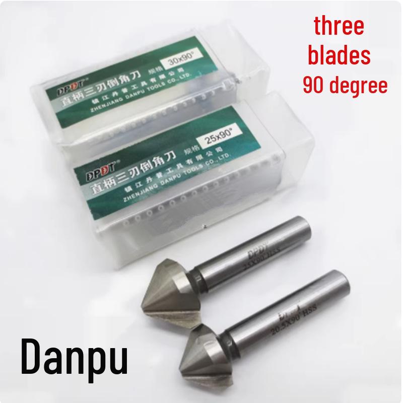 Оригинальный трехперый зенкер Danp с прямым хвостовиком, 90/120 градусов, Размеры: 10/12/16/20/25/30×90 Градусов.