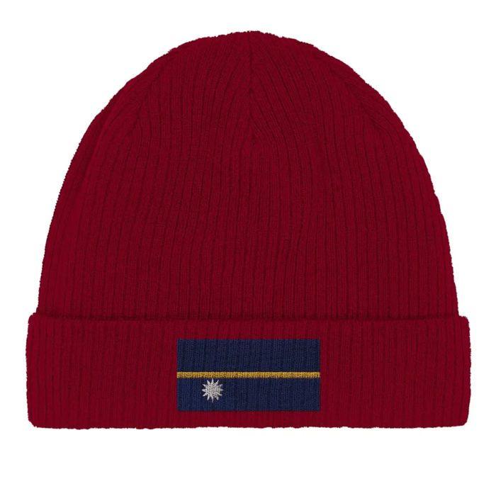 Bonnet Drapeau Nauru En Rouge