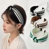 French Style Knotted Headband Wide Brim Striped Headband New Hair Hoop  Hair Accessories