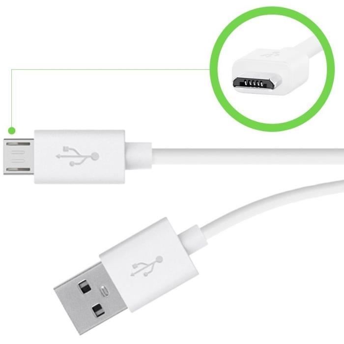 BELKIN F2CU012bt2M-WHT Câble USB Vers Micro USB