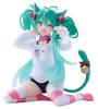 Милая фигурка рабочего стола с ушками Hatsune'Miku ~Версия футболки с кошкой~