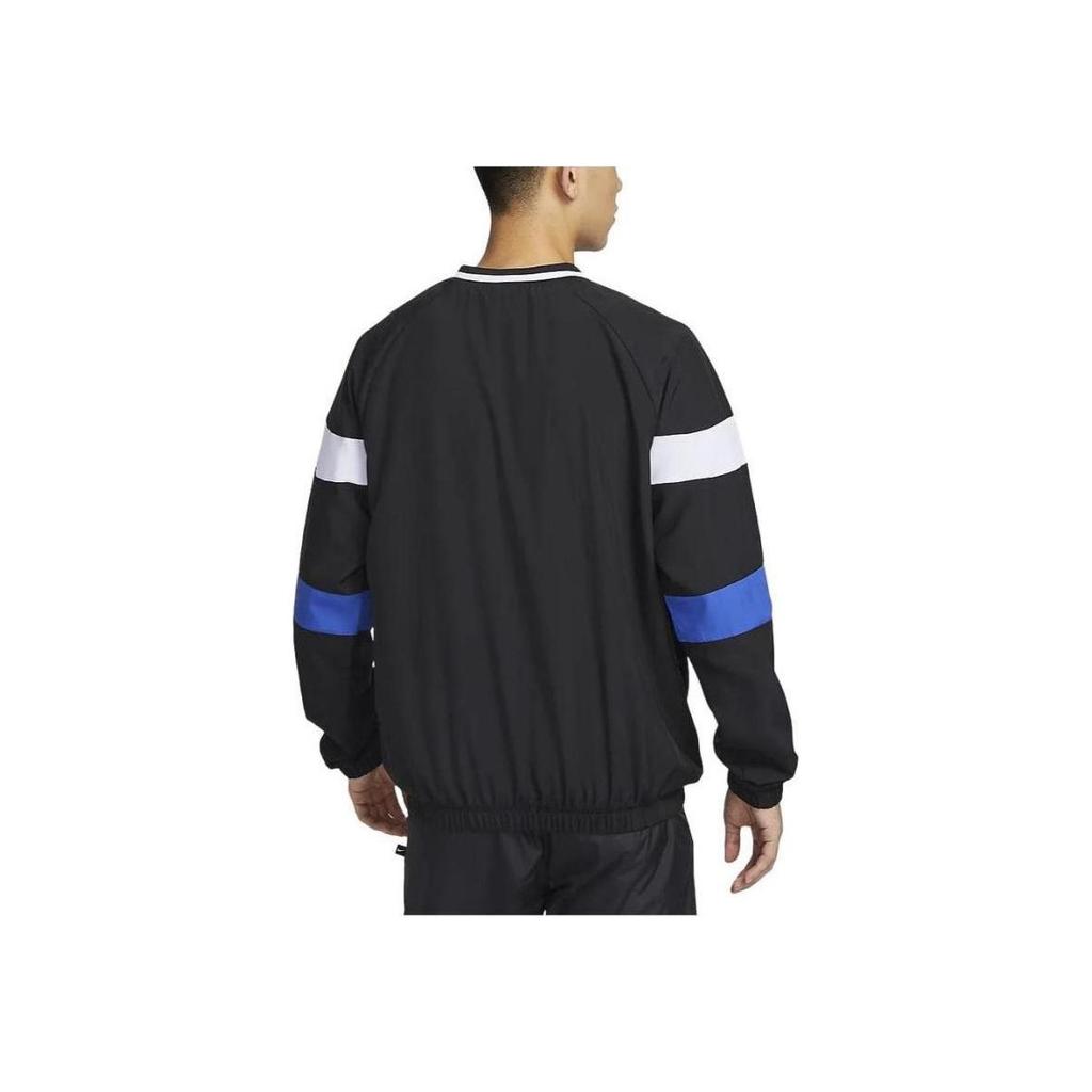 Nike Dri-Fit Academy Color Block V-образный вырез Повседневная мужская толстовка с длинным рукавом Черная FN2384-010